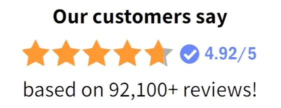 4.8 out of 5 stars from over 3200 verified customers